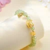 New Chinese-style Dragon Year Bracelet Women's This Year Zodiac Dragon Hetian Handmade Artistic Design Jade Bracelet Gift