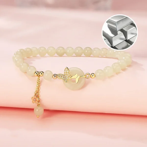 Fashion INS Style Butterfly String Women S925 Sterling Silver Small Peach Blossom Bracelet Small Design Gift Girlfriend Jewelry